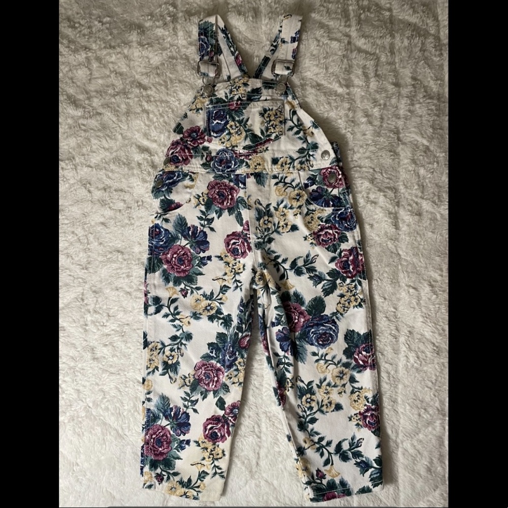 Vintage BONGO floral overalls